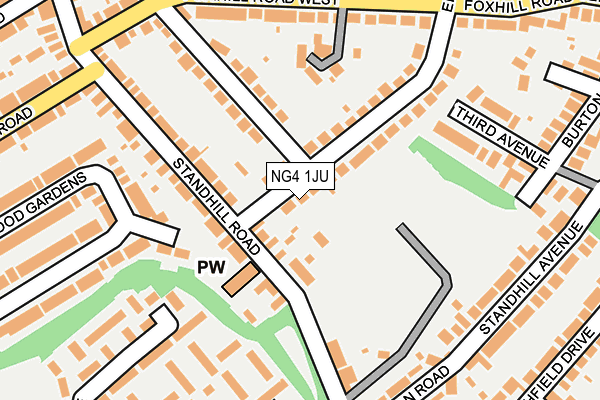 NG4 1JU map - OS OpenMap – Local (Ordnance Survey)