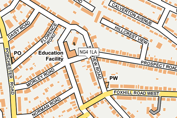 NG4 1LA map - OS OpenMap – Local (Ordnance Survey)