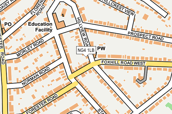 NG4 1LB map - OS OpenMap – Local (Ordnance Survey)