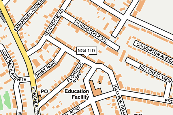 NG4 1LD map - OS OpenMap – Local (Ordnance Survey)