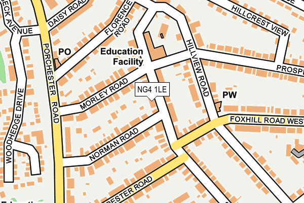 NG4 1LE map - OS OpenMap – Local (Ordnance Survey)