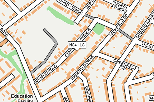NG4 1LG map - OS OpenMap – Local (Ordnance Survey)