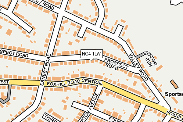 NG4 1LW map - OS OpenMap – Local (Ordnance Survey)