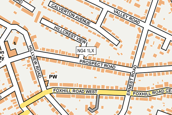 NG4 1LX map - OS OpenMap – Local (Ordnance Survey)