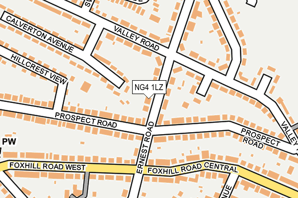 NG4 1LZ map - OS OpenMap – Local (Ordnance Survey)