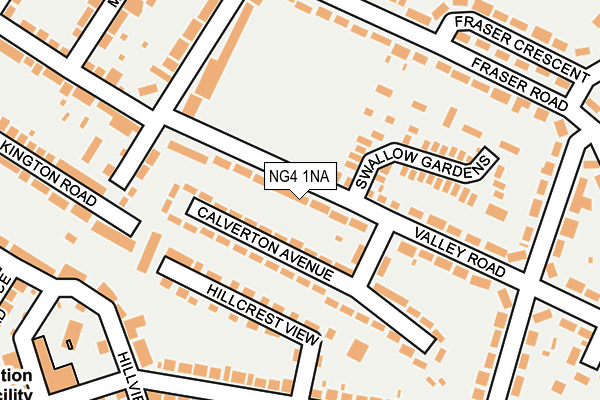 NG4 1NA map - OS OpenMap – Local (Ordnance Survey)