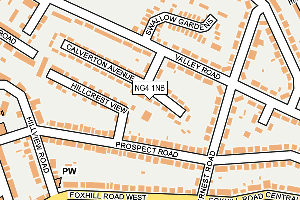 NG4 1NB map - OS OpenMap – Local (Ordnance Survey)
