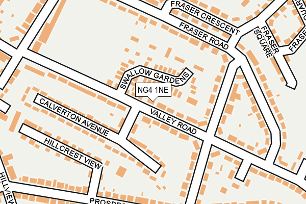 NG4 1NE map - OS OpenMap – Local (Ordnance Survey)