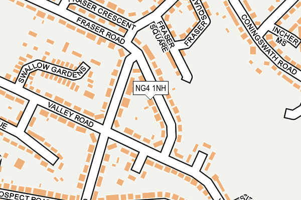 NG4 1NH map - OS OpenMap – Local (Ordnance Survey)