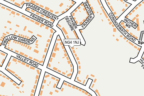 NG4 1NJ map - OS OpenMap – Local (Ordnance Survey)