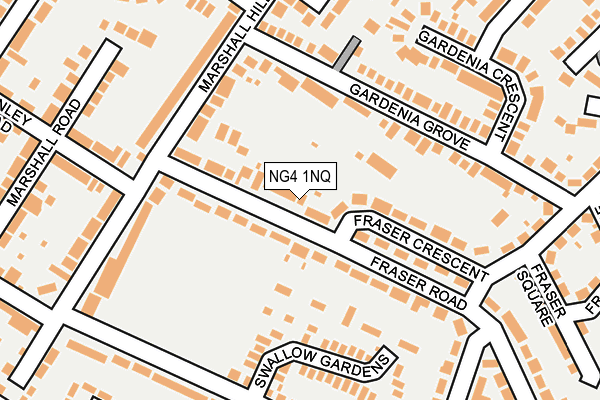 NG4 1NQ map - OS OpenMap – Local (Ordnance Survey)