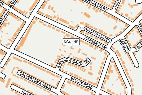 NG4 1NS map - OS OpenMap – Local (Ordnance Survey)
