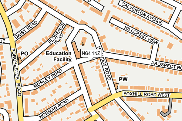 NG4 1NZ map - OS OpenMap – Local (Ordnance Survey)