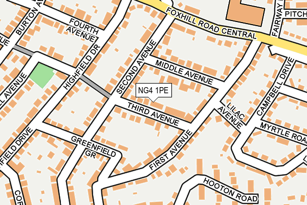 NG4 1PE map - OS OpenMap – Local (Ordnance Survey)