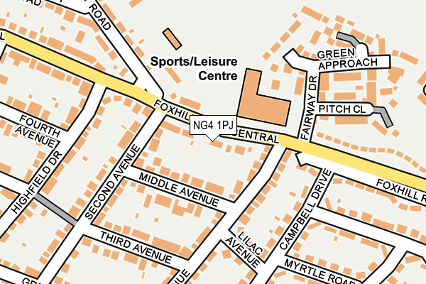 NG4 1PJ map - OS OpenMap – Local (Ordnance Survey)