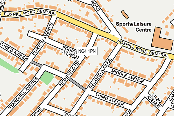 NG4 1PN map - OS OpenMap – Local (Ordnance Survey)
