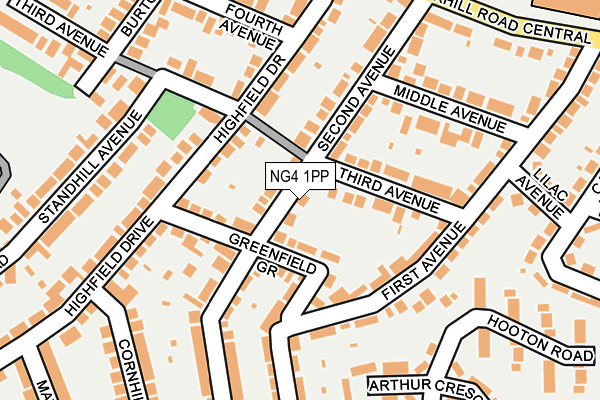 NG4 1PP map - OS OpenMap – Local (Ordnance Survey)