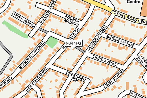 NG4 1PQ map - OS OpenMap – Local (Ordnance Survey)