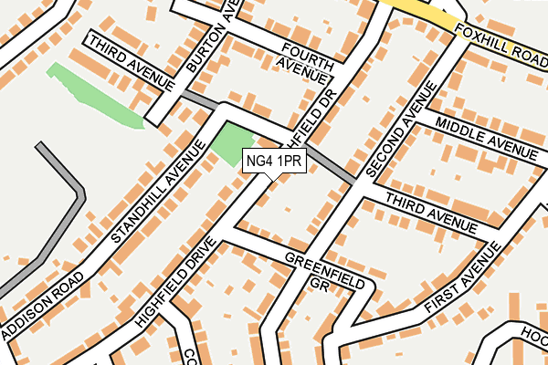 NG4 1PR map - OS OpenMap – Local (Ordnance Survey)