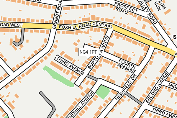 NG4 1PT map - OS OpenMap – Local (Ordnance Survey)