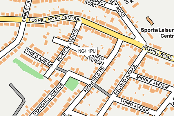 NG4 1PU map - OS OpenMap – Local (Ordnance Survey)