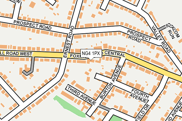 NG4 1PX map - OS OpenMap – Local (Ordnance Survey)