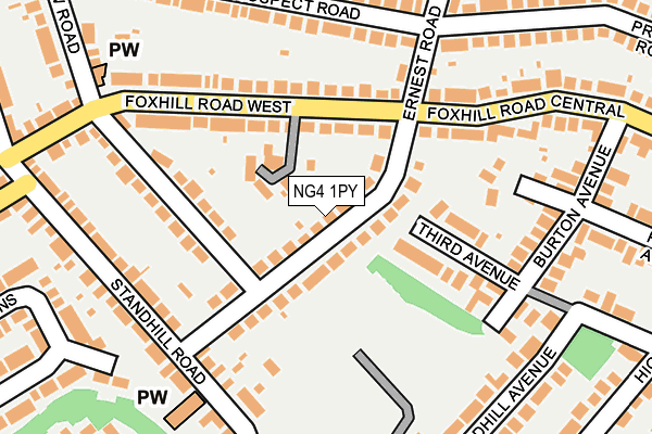 NG4 1PY map - OS OpenMap – Local (Ordnance Survey)