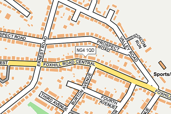 NG4 1QD map - OS OpenMap – Local (Ordnance Survey)