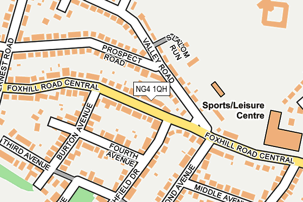 NG4 1QH map - OS OpenMap – Local (Ordnance Survey)