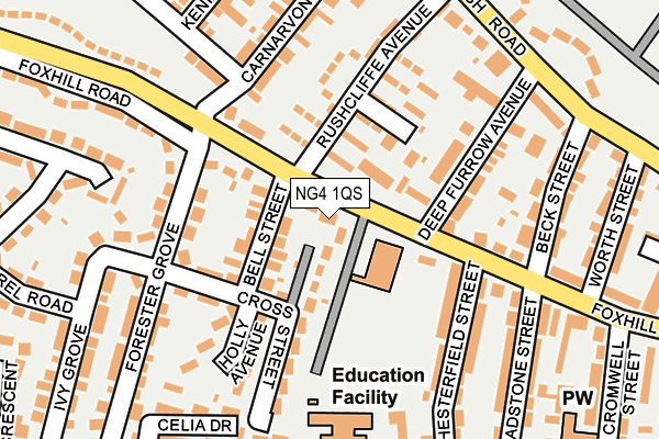 NG4 1QS map - OS OpenMap – Local (Ordnance Survey)