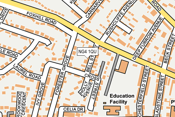 NG4 1QU map - OS OpenMap – Local (Ordnance Survey)