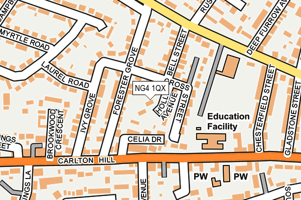 NG4 1QX map - OS OpenMap – Local (Ordnance Survey)