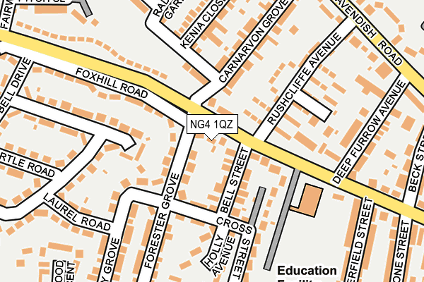 NG4 1QZ map - OS OpenMap – Local (Ordnance Survey)