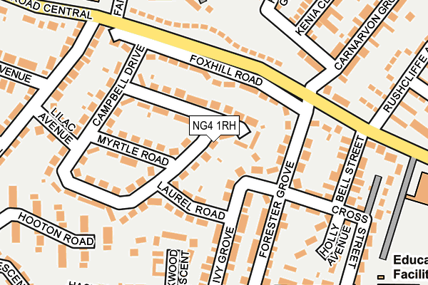 NG4 1RH map - OS OpenMap – Local (Ordnance Survey)