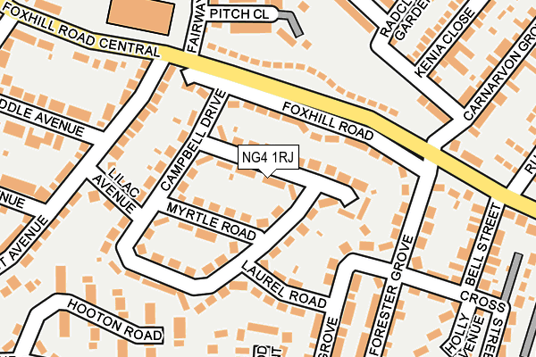 NG4 1RJ map - OS OpenMap – Local (Ordnance Survey)