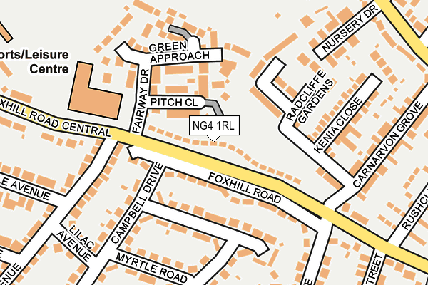NG4 1RL map - OS OpenMap – Local (Ordnance Survey)
