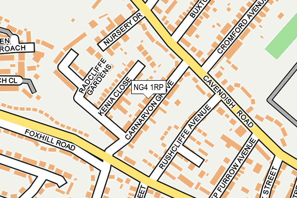 NG4 1RP map - OS OpenMap – Local (Ordnance Survey)