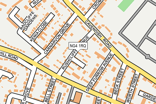 NG4 1RQ map - OS OpenMap – Local (Ordnance Survey)