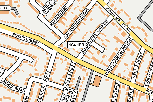 NG4 1RR map - OS OpenMap – Local (Ordnance Survey)