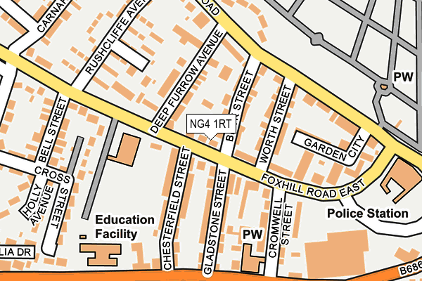 NG4 1RT map - OS OpenMap – Local (Ordnance Survey)