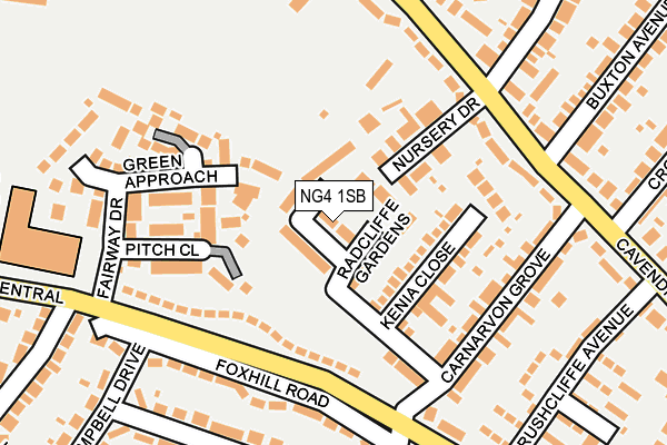 NG4 1SB map - OS OpenMap – Local (Ordnance Survey)