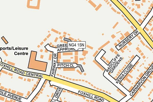 NG4 1SN map - OS OpenMap – Local (Ordnance Survey)