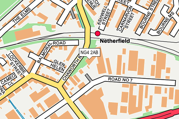 NG4 2AB map - OS OpenMap – Local (Ordnance Survey)