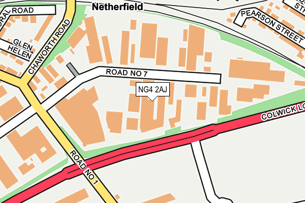 NG4 2AJ map - OS OpenMap – Local (Ordnance Survey)