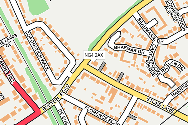 NG4 2AX map - OS OpenMap – Local (Ordnance Survey)
