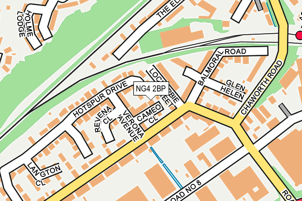 NG4 2BP map - OS OpenMap – Local (Ordnance Survey)