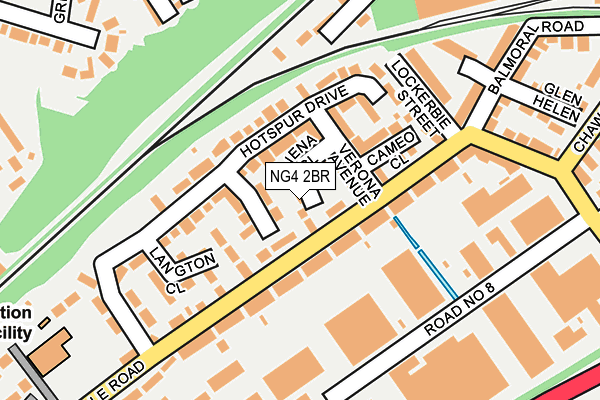 NG4 2BR map - OS OpenMap – Local (Ordnance Survey)