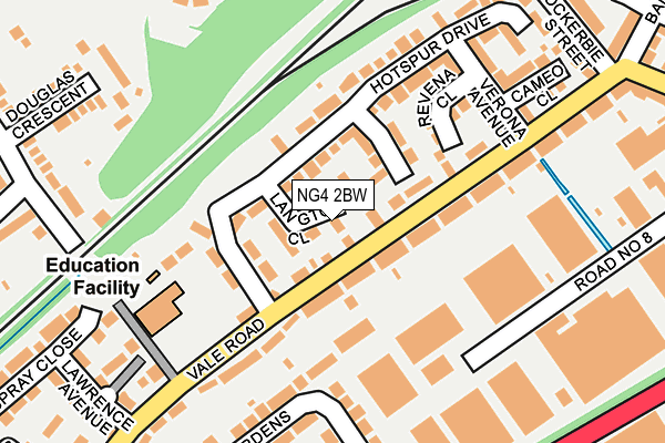 NG4 2BW map - OS OpenMap – Local (Ordnance Survey)