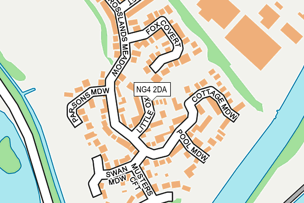 NG4 2DA map - OS OpenMap – Local (Ordnance Survey)