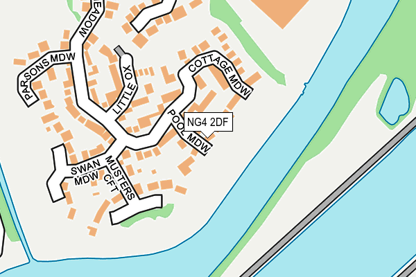 NG4 2DF map - OS OpenMap – Local (Ordnance Survey)